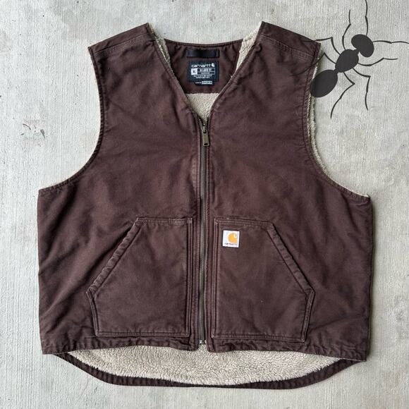 Carhartt Other - Vintage Y2K Carhartt DKB brown work wear vest